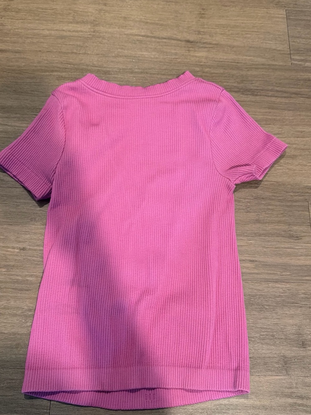 Old Navy Pink Ribbed Short Sleeve Top